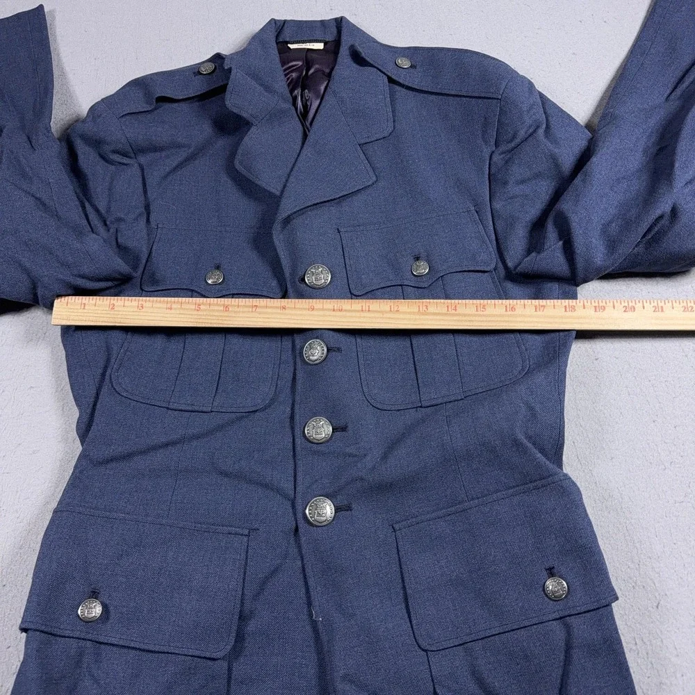 Vintage U.S. Air Force Dress Uniform Jacket 37R Blue Military Service Coat‎ USAF
